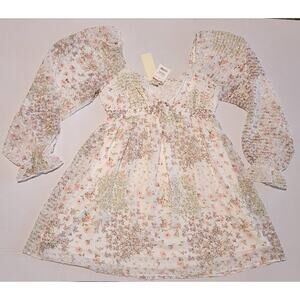 Thirty/Thirty Floral Long Sleeve Boho Dress XL Women’s Summer Spring Mini Dress